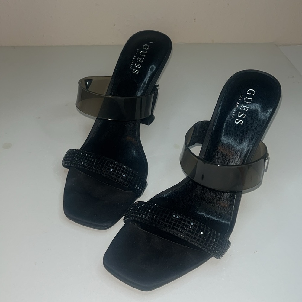 Guess Sandals Black Sz 9 1/2